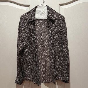 Guess 100% viscose Floral Button-Up Blouse
